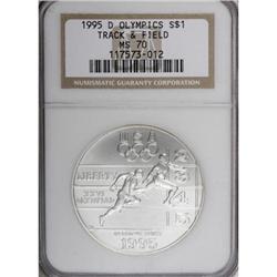 1995-D $1 Olympic/Track & Field Silver Dollar MS70 NGC