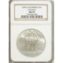 1995-D $1 Olympic/Cycling Silver Dollar MS70 NGC