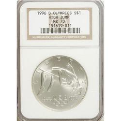 1996-D $1 Olympic/High Jump Silver Dollar MS70 NGC