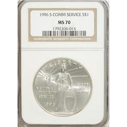 1996-S $1 Community Service Silver Dollar MS70 NGC