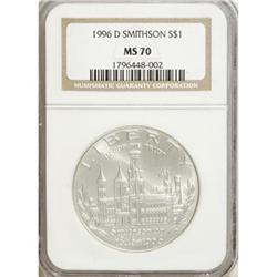 1996-D $1 Smithsonian Silver Dollar MS70 NGC