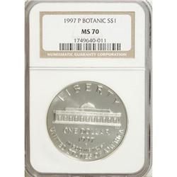 1997-P $1 Botanic Gardens Silver Dollar MS70 NGC