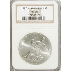 1997-S $1 Jackie Robinson Silver Dollar MS70 NGC