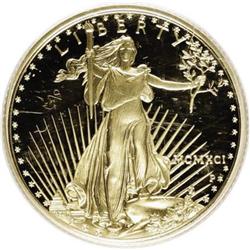 1991-P G$10 Quarter-Ounce Gold Eagle Deep Cameo PR70 PC