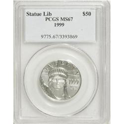 1999 P$50 Half-Ounce Platinum Eagle MS67 PCGS