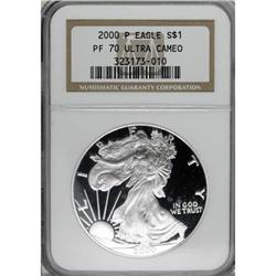 2000-P $1 Silver Eagle Deep Cameo PR70 NGC