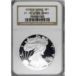2003-W $1 Silver Eagle Deep Cameo PR70 NGC