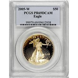 2005-W G$50 One-Ounce Gold Deep Cameo PR69 PCGS