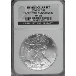 2006-W $1 20th Anniversary Silver Eagle MS69 NGC