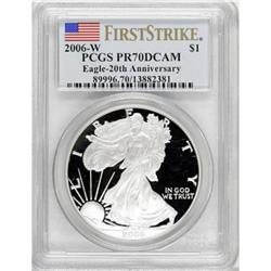2006-W $1 20th Anniversary Silver Eagle Deep Cameo PR70
