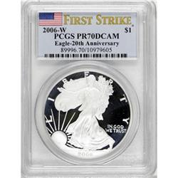 2006-W $1 20th Anniversary Silver Eagle Deep Cameo PR70