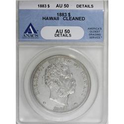 1883 $1 Hawaii Dollar AU50 ANACS