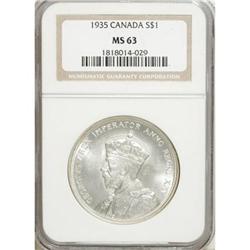 1935 $1 MS63 NGC