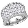 Image 1 : Round Diamond Pave Band Ring 3-1/4 Cttw 14KT White Gold