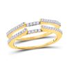 Image 1 : Round Diamond Ring Guard Wrap Solitaire Enhancer 1/2 Cttw 14KT Yellow Gold