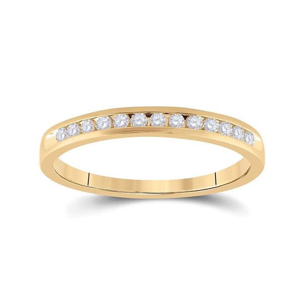 Round Diamond Wedding Band 1/6 Cttw 14KT Yellow Gold