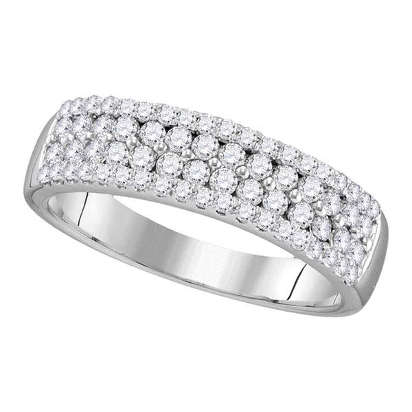 Round Diamond Pave Band Ring 1/2 Cttw 10KT White Gold