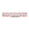 Image 2 : Round Diamond Link Stackable Band Ring 1/8 Cttw 10KT Rose Gold