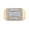 Image 2 : Round Diamond Cluster Ring 1/2 Cttw 10KT Yellow Gold
