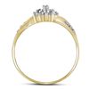 Image 2 : Round Diamond Cluster Ring 1/8 Cttw 10KT Yellow Gold