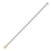 Image 2 : Round Diamond Halo Cluster Tennis Bracelet 2 Cttw 14KT Yellow Gold