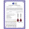 Image 2 : Genuine 17.7 ctw Ruby & Diamond Earrings 14KT White Gold - REF-42Y6F