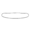 Image 1 : Round Diamond Single Row Bar Fashion Bracelet 1/20 Cttw 10KT White Gold
