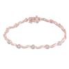Image 1 : Round Diamond Link Fashion Bracelet 1/4 Cttw 10KT Rose Gold