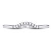 Image 2 : Round Diamond Contoured Solitaire Enhancer Wedding Band 1/20 Cttw 10KT White Gold