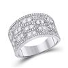 Image 1 : Round Diamond Right Hand Cocktail Ring 1-3/4 Cttw 14KT White Gold