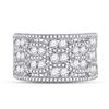 Image 2 : Round Diamond Right Hand Cocktail Ring 1-3/4 Cttw 14KT White Gold