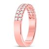 Image 3 : Diamond Wedding Double Row Band 1/2 Cttw 14kt Rose Gold