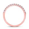 Image 4 : Diamond Wedding Double Row Band 1/2 Cttw 14kt Rose Gold