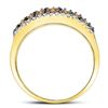 Image 4 : Brown Diamond Band Ring 1/2 Cttw 14k Yellow Gold