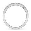 Image 3 : Princess Diamond Bridal Wedding Ring Band Set 1/3 Cttw 14kt White Gold