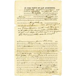 Texas Land Transfer Certificate; 1835