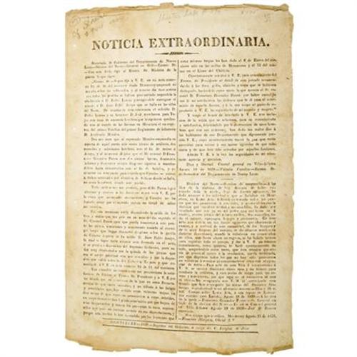 [Texas Broadside]: V. Canalizo: Noticia Extraord