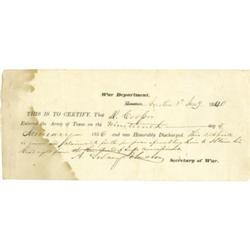 Albert Sidney Johnston; Army of Texas; Discharge