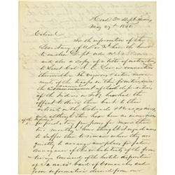 Albert Sidney Johnston Autograph Letter Signed