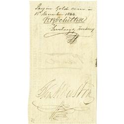 Sam Houston Treasury Warrant as President