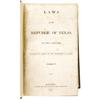 Image 1 : Laws of the Republic of Texas; 2 Volumes. 1837