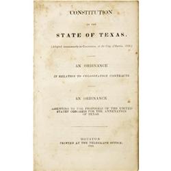 Constitution of the State of Texas; 1845