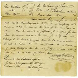 Moses Austin Manuscript Document Signed; 1812