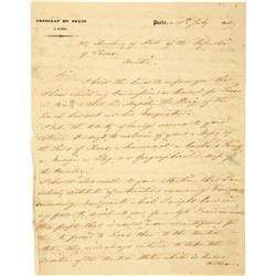 Theodore Barbey Autograph Letter Signed