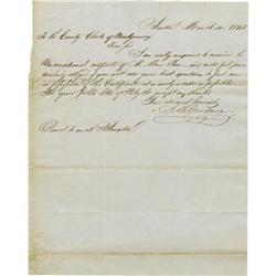 Jacob Raphael De Cordova Autograph Letter Signed