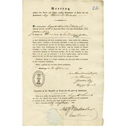 Printed and Mss. Broadside: Germans in Texas