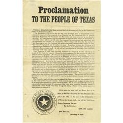 Confederate Texas Recruitment Proclamation