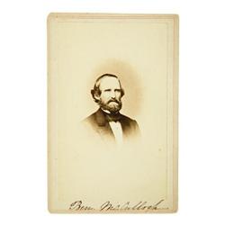 Benjamin McCullough Original Carte de Visite.