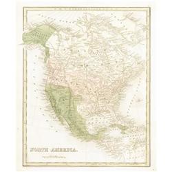 1838 Map of North America,