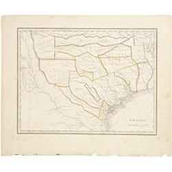 1835 Bradford's Map of Texas